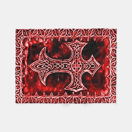 Gothic Blood Symbol Fleece Deken (Voorkant (Horizontaal))