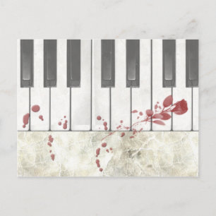 Gothic Bloodgekleurd Briefkaart Piano Keys