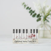 Gothic Bloodgekleurde Piano-Visitekaartjes Visitekaartje (Staand voorkant)