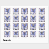 Gothic Blue Fairy Fantasy Kunststickers Vierkante Sticker (Vel)