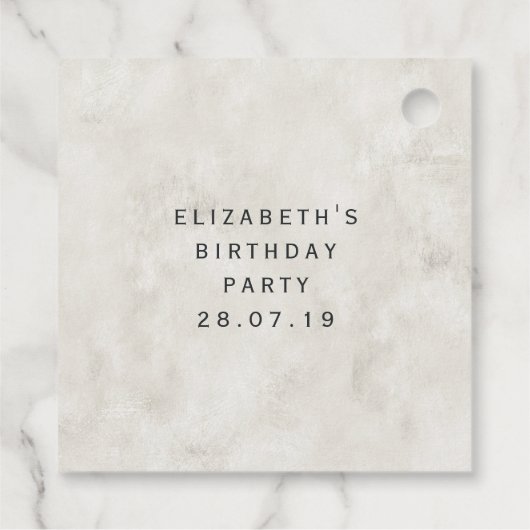 Gothic Blue Gemstone Key Bedankjes Labels (Achterkant)