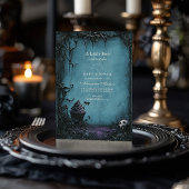 Gothic Blue Halloween Baby shower Kaart
