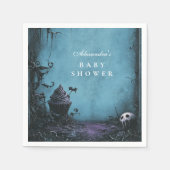 Gothic Blue Halloween Baby shower Servet (Voorkant)