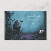 Gothic Blue Halloween Diapper Raffle Informatiekaartje (Voorkant)