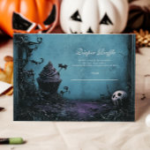 Gothic Blue Halloween Diapper Raffle Informatiekaartje