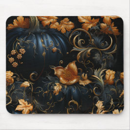 GOTHIC BLUE HALLOWEEN POMPOENEN GEEL BLOEMEN MUISMAT