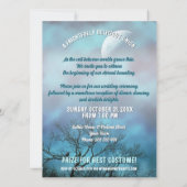 Gothic Blue Volle Maan voor bruiloften en Hallowee Kaart (Achterkant)