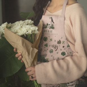 Gothic Blush Pink Bride or Die Floral Skull Clover Schort