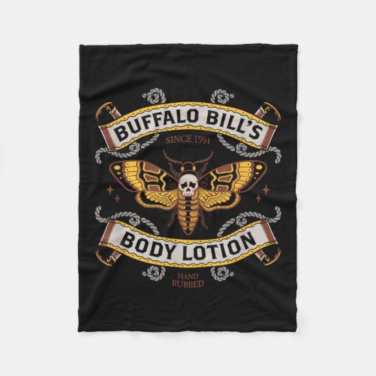Gothic Body Lotion - Dood Hoofd Moth - Tatt Fleece Deken (Voorkant)