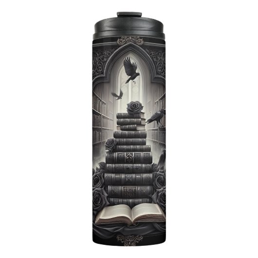 Gothic Boek Thermal Tumbler – Koffie Reizen Mok (Voorkant)