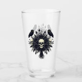 Gothic boeket met drie schedels en twee uilen glas (Voorkant)
