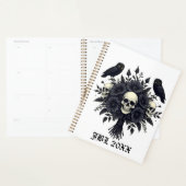 Gothic boeket met drie schedels en twee uilen planner (Display)