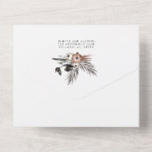 Gothic Boho All in One Wedding Invite All In One Uitnodiging (Achterkant)