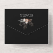 Gothic Boho All in One Wedding Invite All In One Uitnodiging (Achterkant)