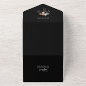 Gothic Boho All in One Wedding Invite Uitnodiging (Buitenkant)