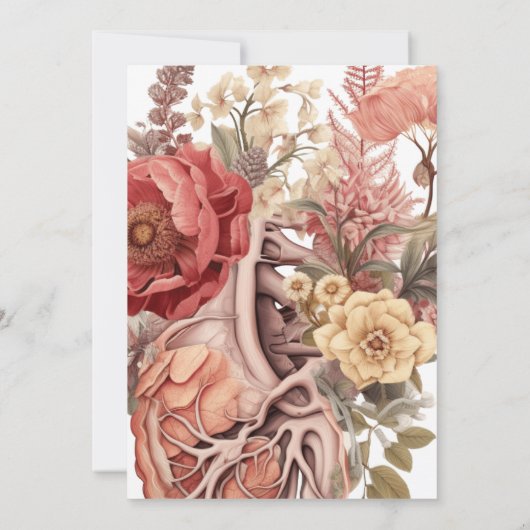 Gothic Boho Anatomisch Hart Vrijgezellenfeest Kaart (Achterkant)