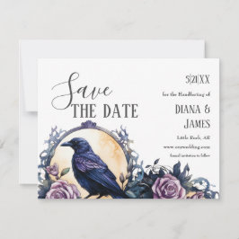 Gothic Boho Bloemenraaf & Roos Handfasten Save The Date
