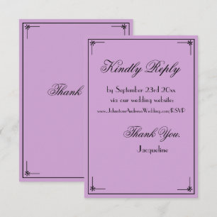 gothic boho chic bruiloft website RSVP Informatiekaartje