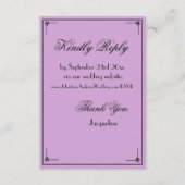 gothic boho chic bruiloft website RSVP Informatiekaartje (Voorkant)