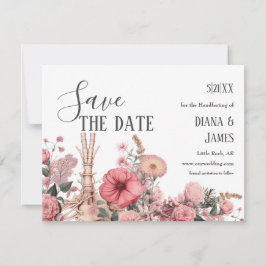  Gothic Boho Floral Anatomy Rib Cage Save The Date