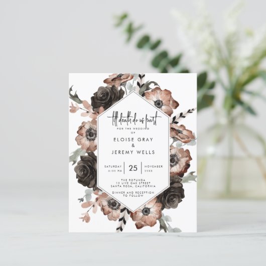 Gothic Boho Save the Date  (Staand voorkant)