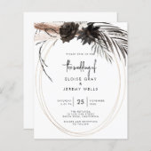 Gothic Boho Wedding Invitation (Voorkant / Achterkant)