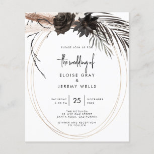 Gothic Boho Wedding Invitation