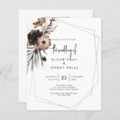 Gothic Boho Wedding Invitation (Voorkant / Achterkant)