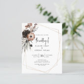 Gothic Boho Wedding Invitation (Staand voorkant)