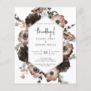 Gothic Boho Wedding Invitation