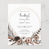 Gothic Boho Wedding Invitation (Voorkant)