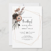 Gothic Boho Wedding Invitation Kaart (Voorkant)