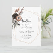 Gothic Boho Wedding Invitation Kaart (Staand voorkant)