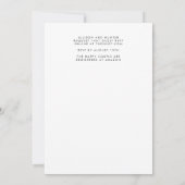 Gothic Boho Wedding Invitation Kaart (Achterkant)