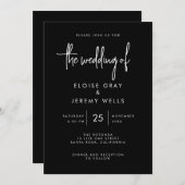 Gothic Boho Wedding Invitation Kaart (Voorkant / Achterkant)