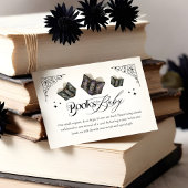 Gothic Books Halloween Baby shower boeken voor Bab Informatiekaartje