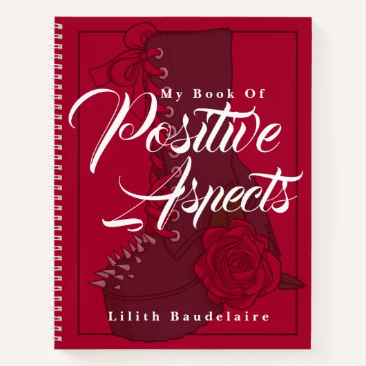 Gothic Boot Red Script Boek van de positieve aspec (Voorkant)