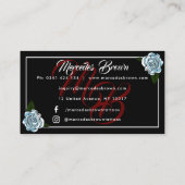 Gothic Boot Script Zwart Tattoo Artiest Visitekaartje (Achterkant)