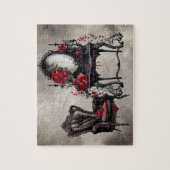 Gothic Boudoir | Antiek Vanity met Modestoel Legpuzzel (Verticaal)