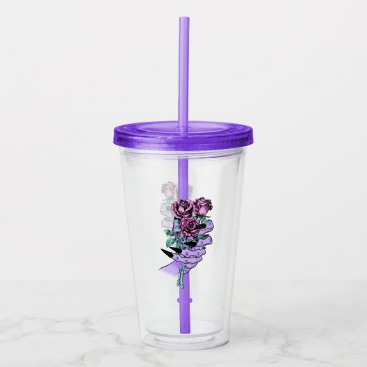 Gothic Bouquet Acrylic Tumbler Acryl Drinkbeker (Voorkant)