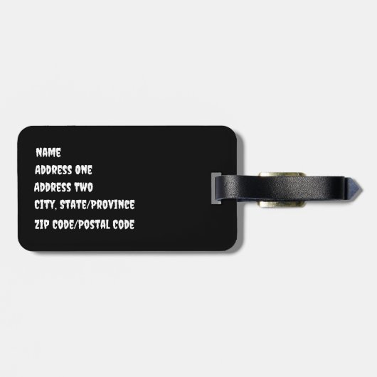 Gothic Bouquet Bagagelabel (Achterkant horizontaal)