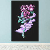 Gothic Bouquet Canvas Print (Insitu (Houten vloer))