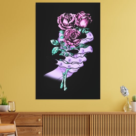 Gothic Bouquet Canvas Print (Insitu (Woonkamer))