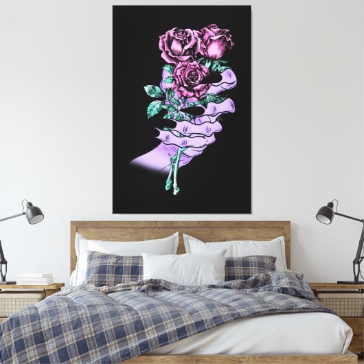 Gothic Bouquet Canvas Print (Insitu (Slaapkamer))
