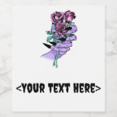 Gothic Bouquet-flaconlabels Wijn Etiket (Enkel label)