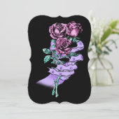 Gothic Bouquet Flat Wenskaart Kaart (Staand voorkant)