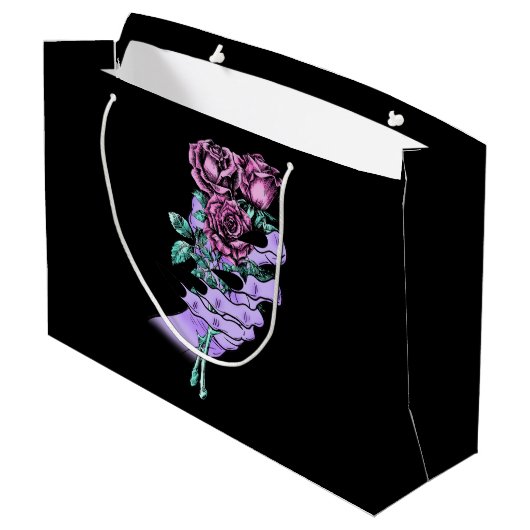 Gothic Bouquet Gift Bags Groot Cadeauzakje (Achterkant Gekanteld)