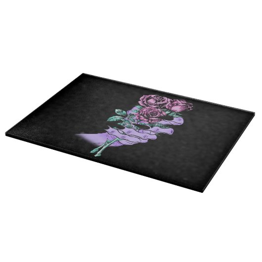 Gothic Bouquet Glass Cutting Board Snijplank (Hoek)