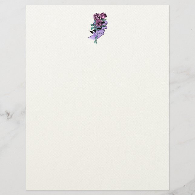 Gothic Bouquet Letterhead Briefhoofd (Voorkant)