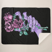 Gothic Bouquet Sherpa Blanket Deken (Voorkant (horizontaal))